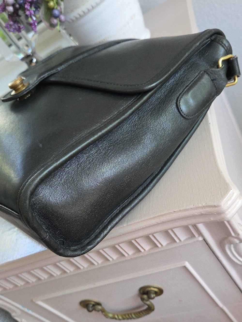 COACH Black Scout Vintage Leather Crossbody Bag 1980s - Picture 12 of 16